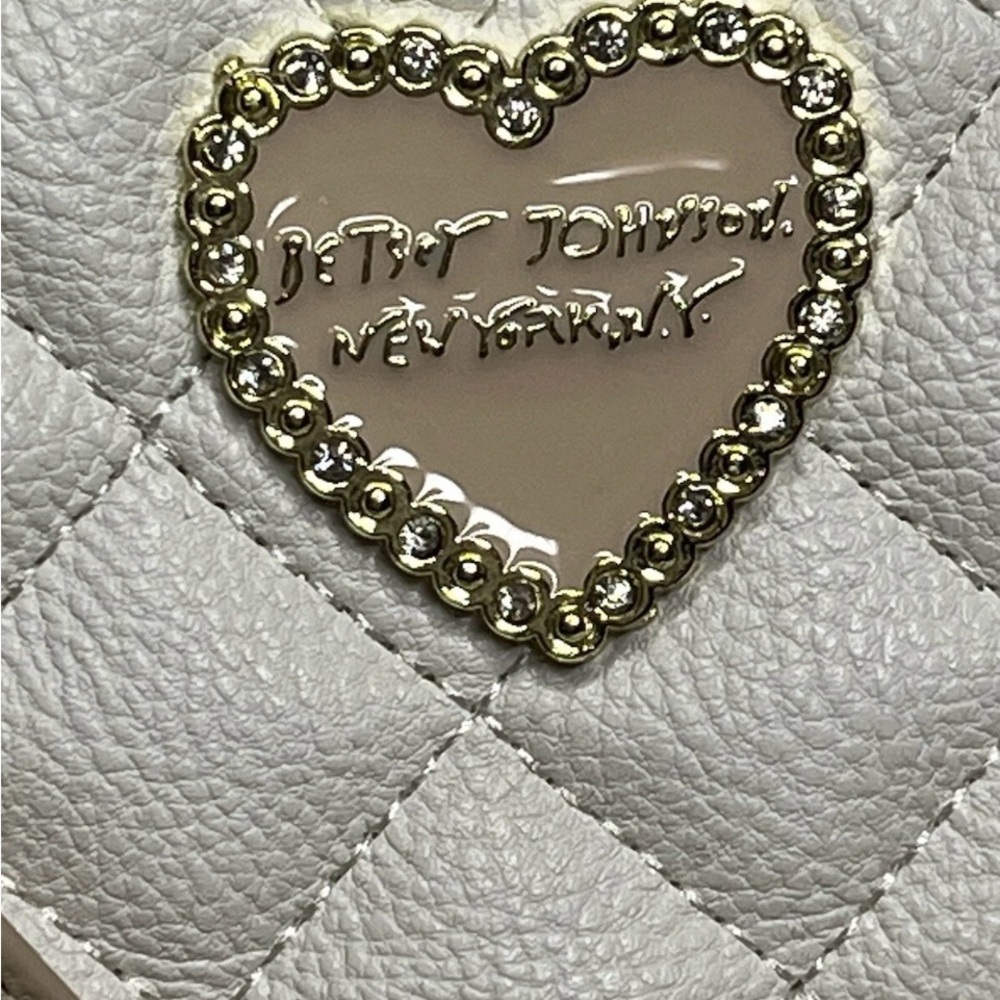 Betsey Johnson Pink White Quilted Cat‎ Heart Small Backpack - Picture 5 of 10